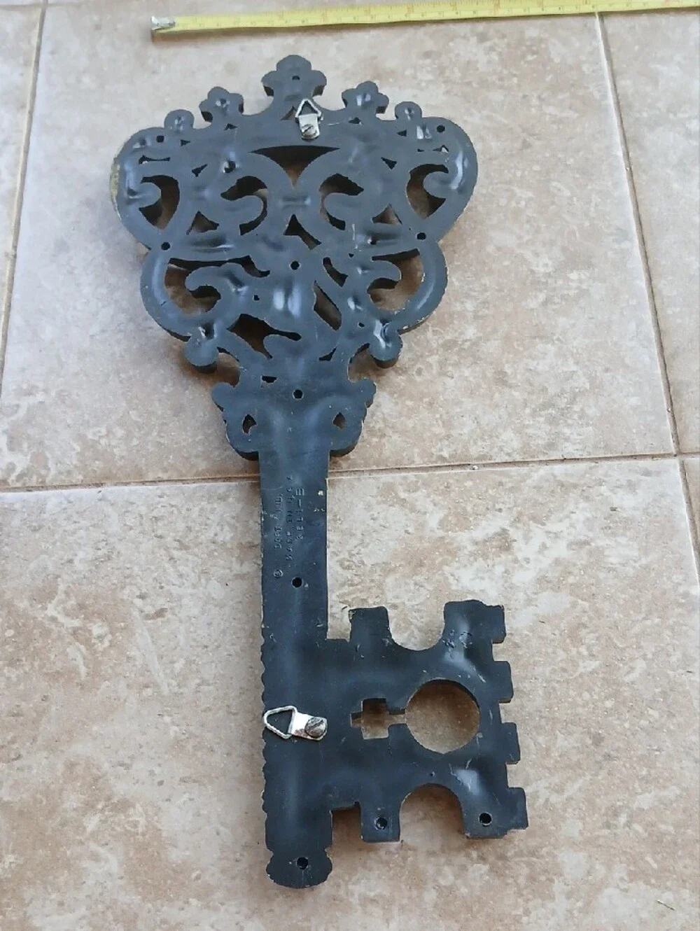 Ornate MCM Lion Crest Decorative Wall Key by Dart Industries